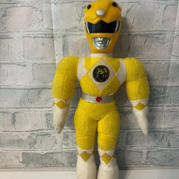 Toys | Yellow Mighty Morphin Power Ranger Plush Doll | Poshmark